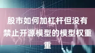 股市如何加杠杆但没有禁止开源模型的模型权重